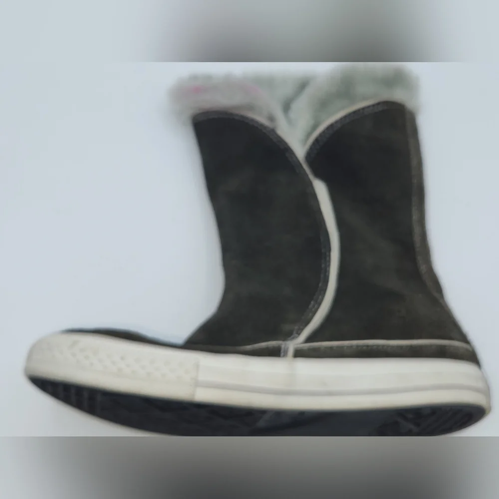 Converse All Star Faux Fur Lined Gray‎ Suede Winter Boots